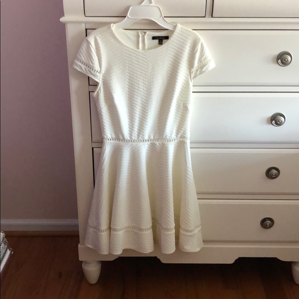 City studio fit and flare white dress